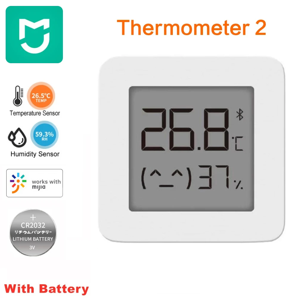 XIAOMI 2 Mijia Bluetooth Thermometer Hygrometer APP Control Wireless Smart Electric Digital Machine with Built-in Battery thermometer hygrometer digital thermometer temperature and humidity meter hygrometer thermometer