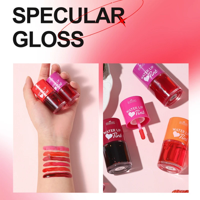 Lip gloss Lip makeup Lip glaze Lip tint Lip stain Makeup cheek blusher Tint Dyeing Liquid Lipstick and Blush 2 in 1 Waterproof Mirror Lip Gloss Water Lip Tint Non-sticky Eye Cheek Makeup Cosmetic