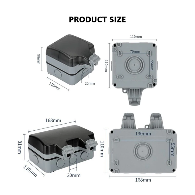 ip66 impermeavel carregamento eu soquete a prova 03
