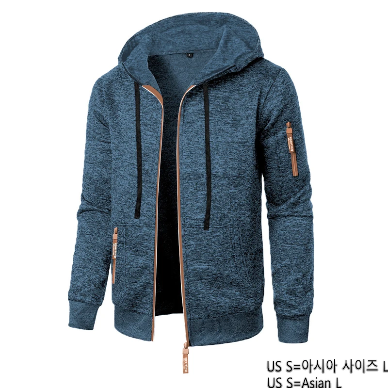 Animal Game Outdoor Men's Hooded Sweatshirts Long Sleeve Casual Zipper Jacket Coats Solid Warm Work Coats Zip Hoodies Streetwear