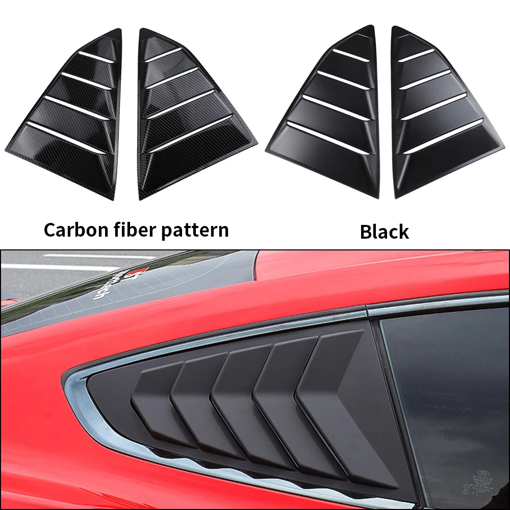 2PCS Car Rear Window Shutter Cover Spoiler Fit for Chevrolet Chevy Camaro 2016-2022 Quater Window Louvers Side Vent Trim