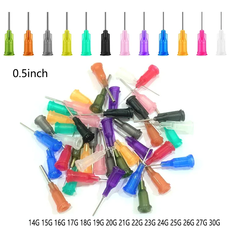10253555pcs05inchPrecisionLiquidDispenserSyringeNeedles14G