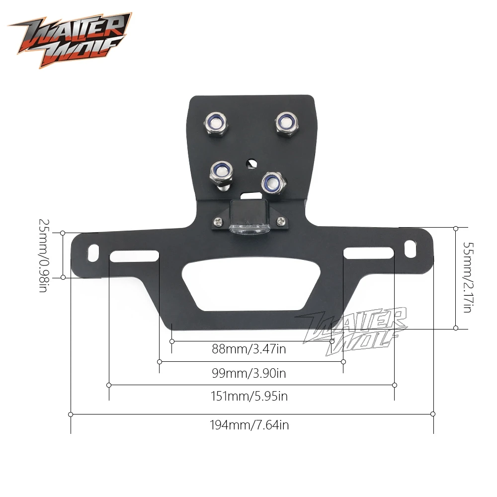 ZX-4R ZX-25R tail tidy fender eliminator kit for Kawasaki Ninja ZX4R ZX-4RR ZX25R ZX250 ZX400R license plate bracket ZX 250 400