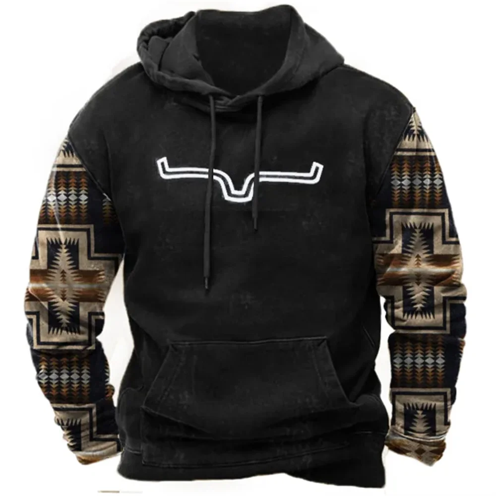 thumbnail image 1 of Nueva sudadera con capucha para hombre, sudadera con capucha con estampado de vaquero en 3D, camisetas de gran tamaño para hombre, ropa holgada vintage de Yellowstone para hombre, 1 of 5