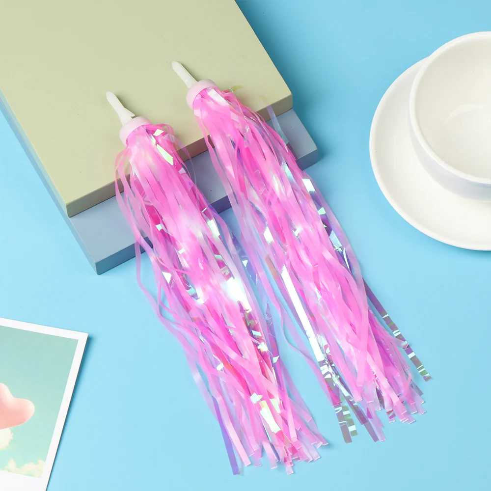 Vibrant Handlebar Tassel Streamers for Bikes and Scooters - Fun Cycling Accessories for Kids