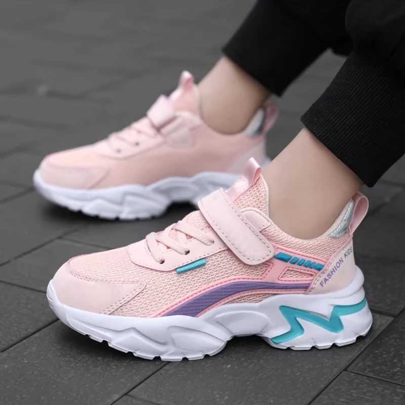 Kids Shoes Casual Pink Girls Breathable Mesh Sneakers Summer Student's Boys Sport Walking Footwear