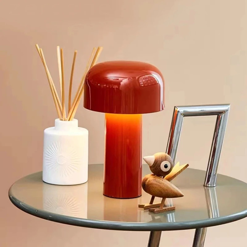 Table Lamp LED Night Lamp Mushroom Night Light LED Postmodern Minimalist Light Children Personality Design light for study USB Bedside MushroomTable Lamp