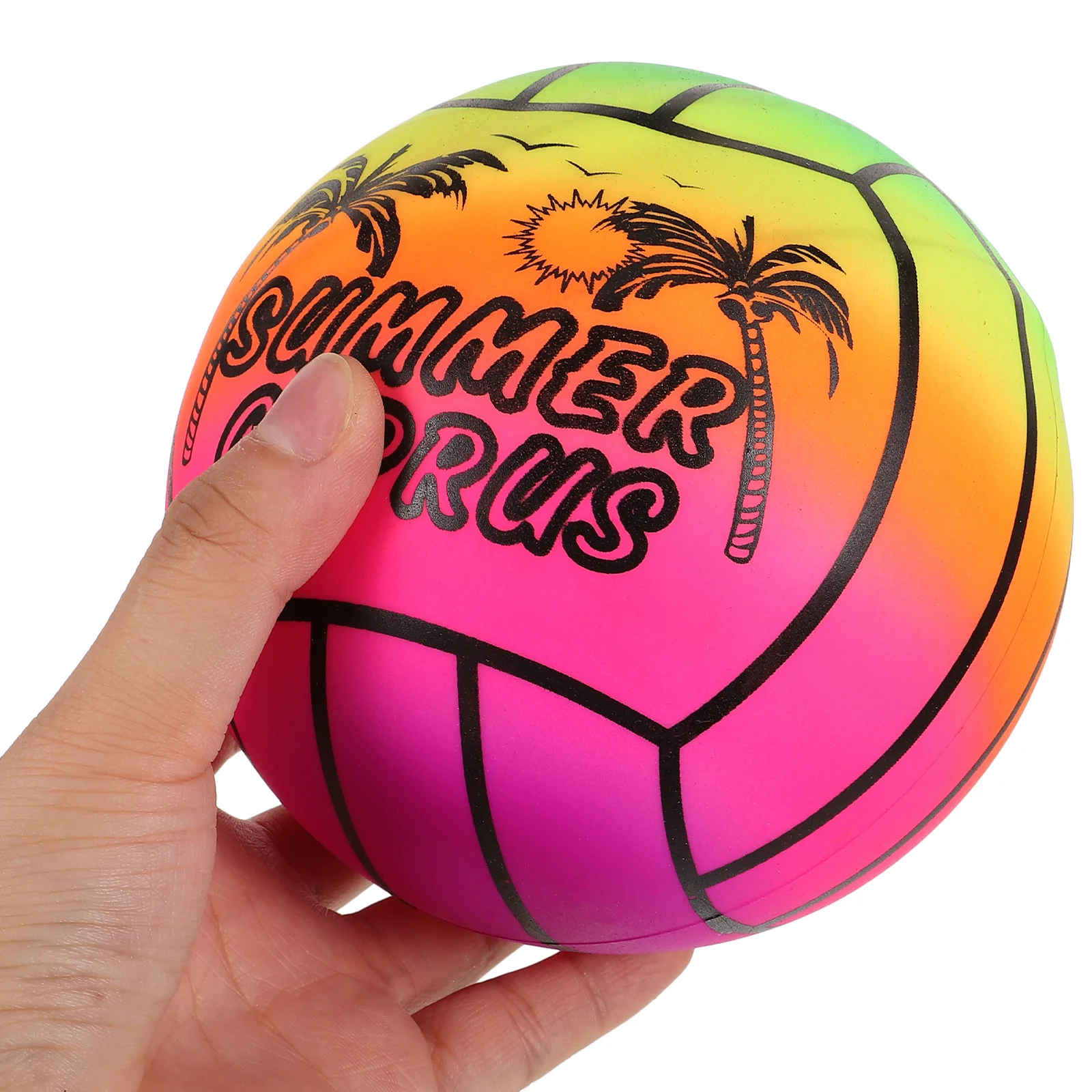 Thickened Rainbow Pvc Volleyball Children's Inflatable Toy Indoor and Outdoor Sports Equipment Beach Balls Large