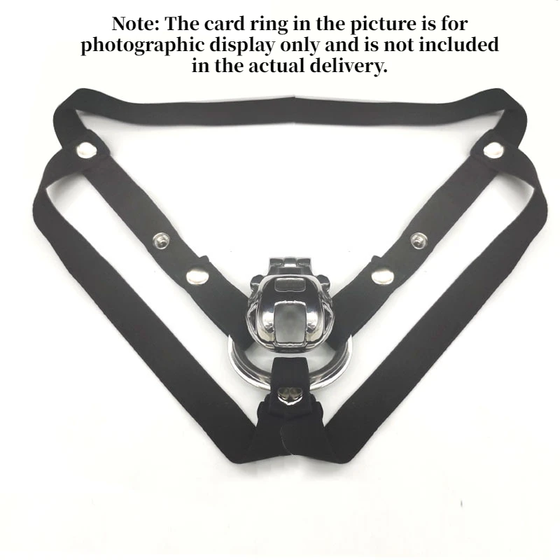 Male Chastity Cage Anti-Off Device Auxiliary Belt Cock Cage Pressure Relief Straps Elastic Band Adjustable Rope With Ring SexToy