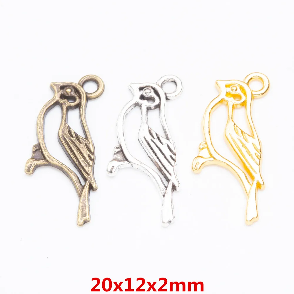 

120pcs bird Craft Supplies Charms Pendants for DIY Crafting Jewelry Findings Making Accessory 267