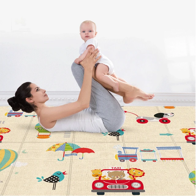 200*180cm Thick Baby Play Mat Decor Home Foldable Child Crawling Waterproof Mat Double-sided design Kids Games Rug picnic Mat 4