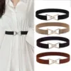 Medium Leather Belts Wide Fashion Elastic Waist Wide Buckle Dress Women Lady Belt Stretch Belt Nice Belts for Women 1