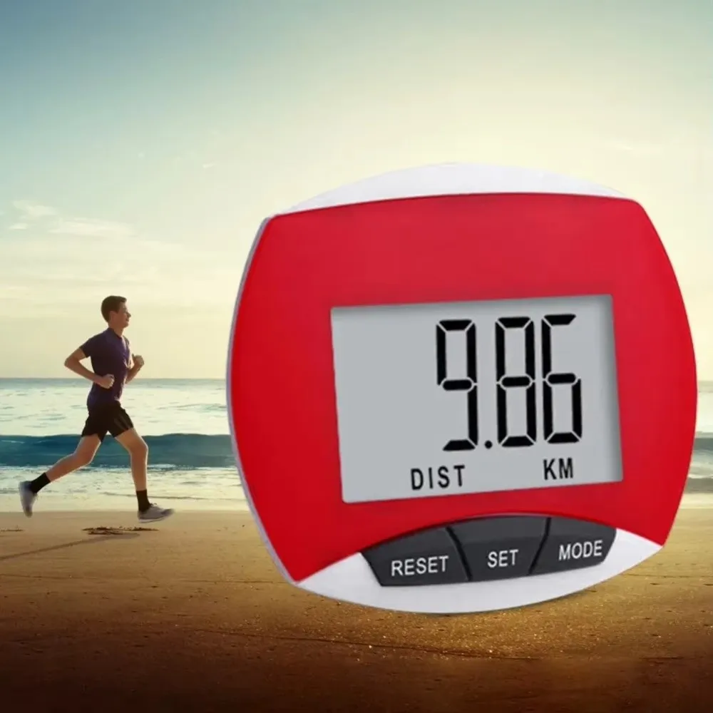 Advanced 3D Pedometer with LCD Display and Anti-Slip Portable Design for Walking and Outdoor Activities