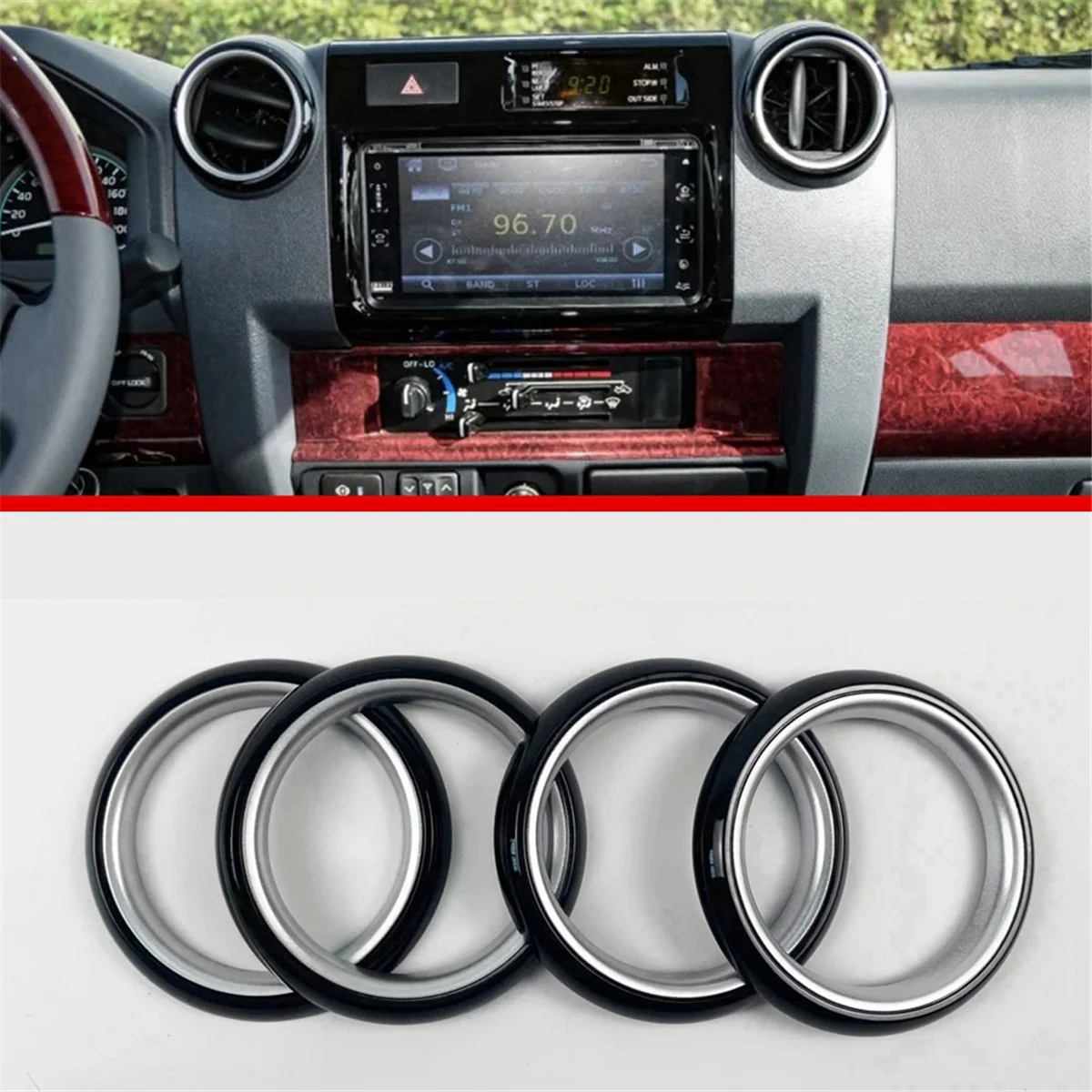 Car Interior Air Vent Cover Styling for Toyota Land Cruiser 70 76 Series LC70 LC76 LC79 Accessories