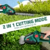 HECUS 2 IN 1 Cordless Electric Hedge Trimmer 20000rpm Handheld Household Lawn Mower Garden Power Tool For Makita 18V Battery 2