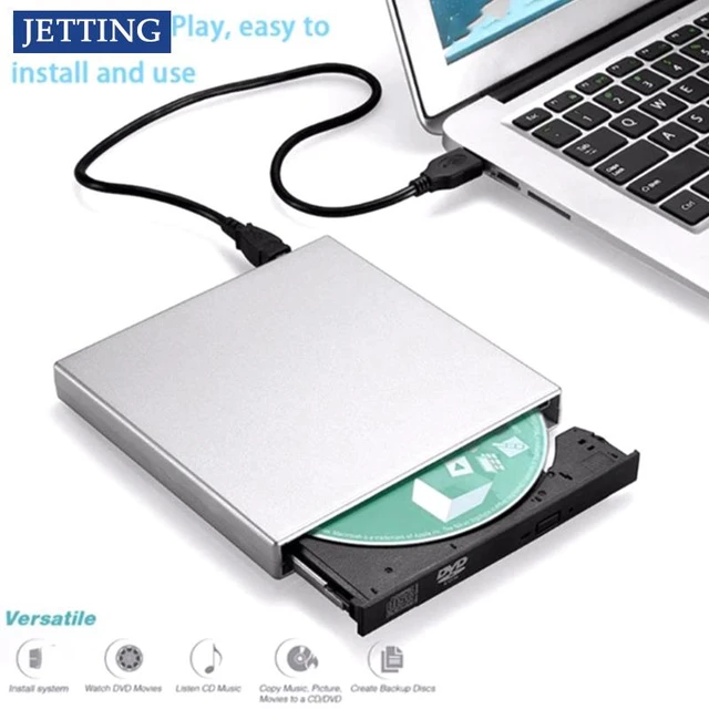 Lecteur Cd Dvd Externe, Graveur De Cd Externe Avec Usb3.0 Type-c, Lecteur Cd/vcd/-rw/rom  Externe Portable Mince Pour Ordinateur Portable