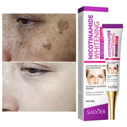 Nicotinamide Whitening Freckles Cream Remove Melasma Dark Spot Acne Marks Lightening Melanin Brightens Skin Tone Face Skin Care