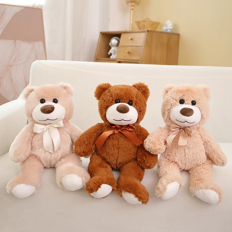 

35cm Brown Bowtie Teddy Bear Plush Toy Stuffed Cartoon Animals Plushies Doll Soft Bear Pillow Peluches Toys for Home Room Decor