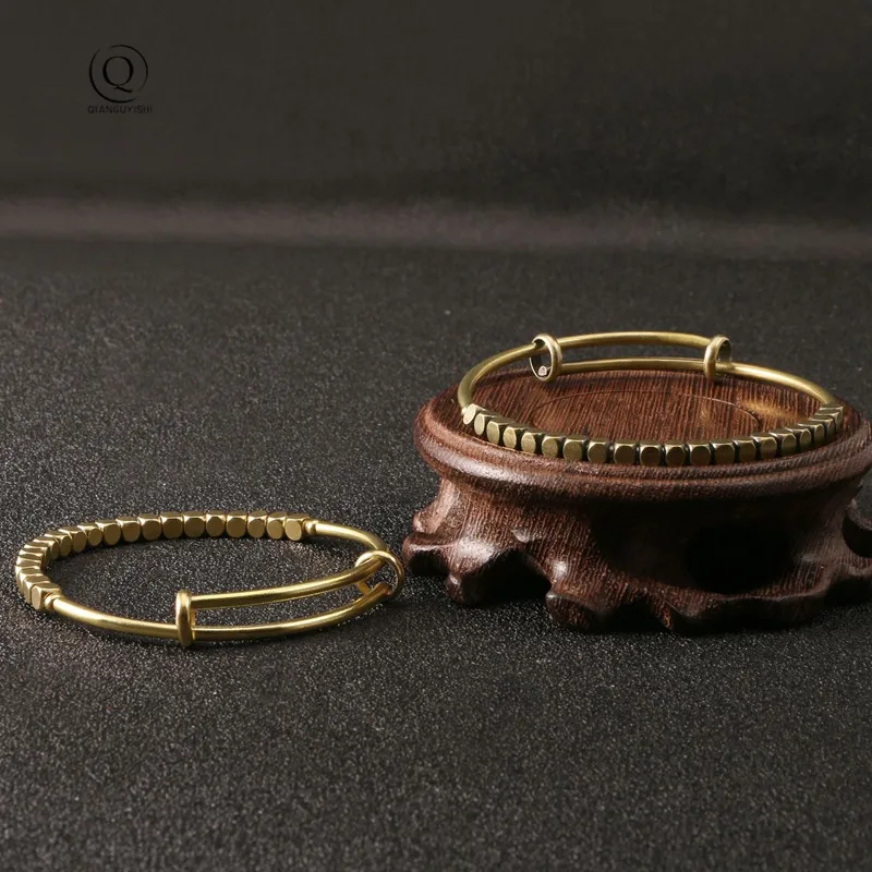 Handmade Tibetan Copper Bead Bracelet for Women Adjustable brass copper Bracelets Gold Color Braided Boho Vintage Jewelry Gift