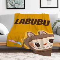 Cute Labubu Throw Blanket Bed Blankets for Decorative Sofa Downy Luxury Designer Bedding Soft Plaid With Print Throwing King Lid 1