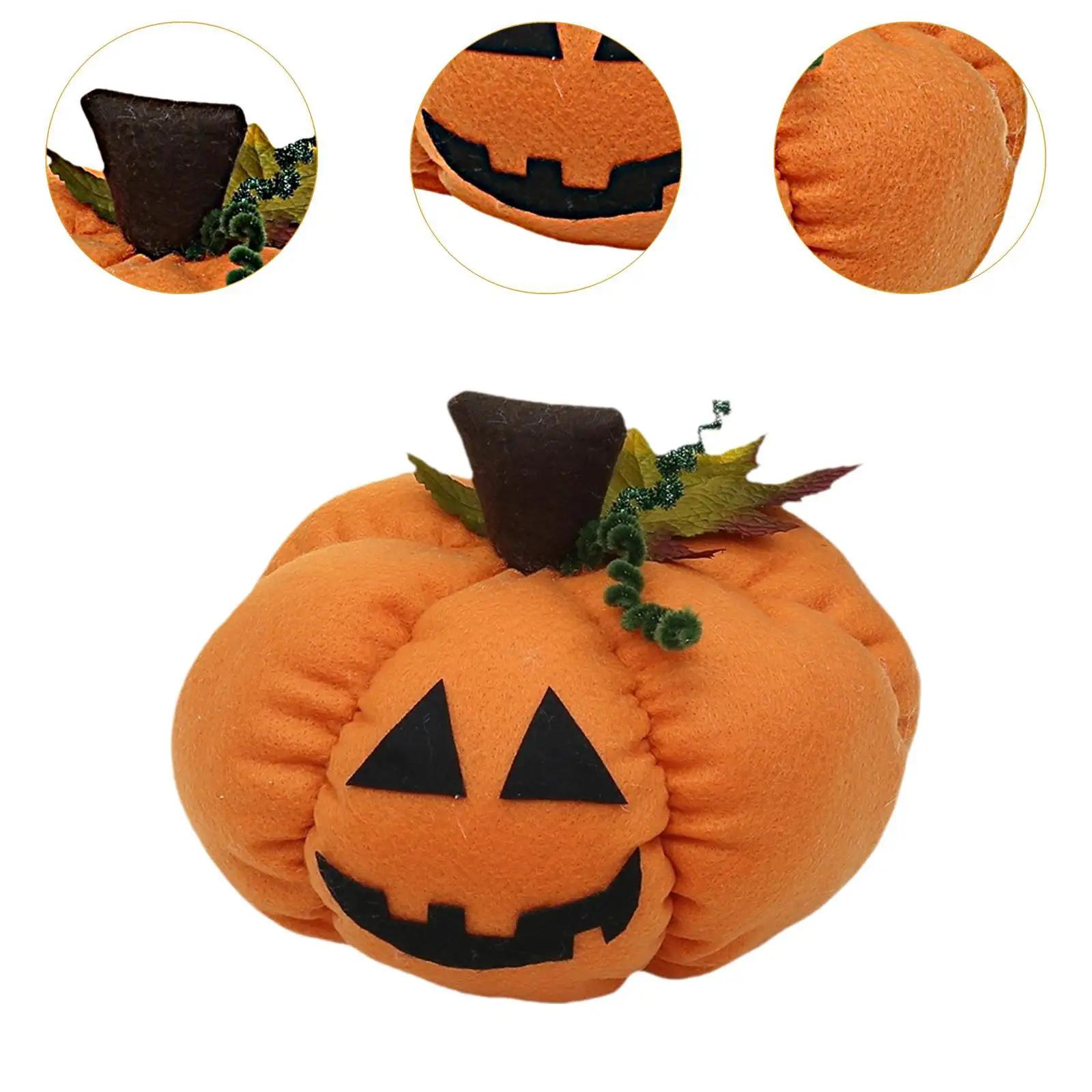Halloween Pumpkin Ornament Home Decor Fall Harvest Thanksgiving Evil Pumpkins Statue Desk Collectibles Fall Simulated Pumpkin