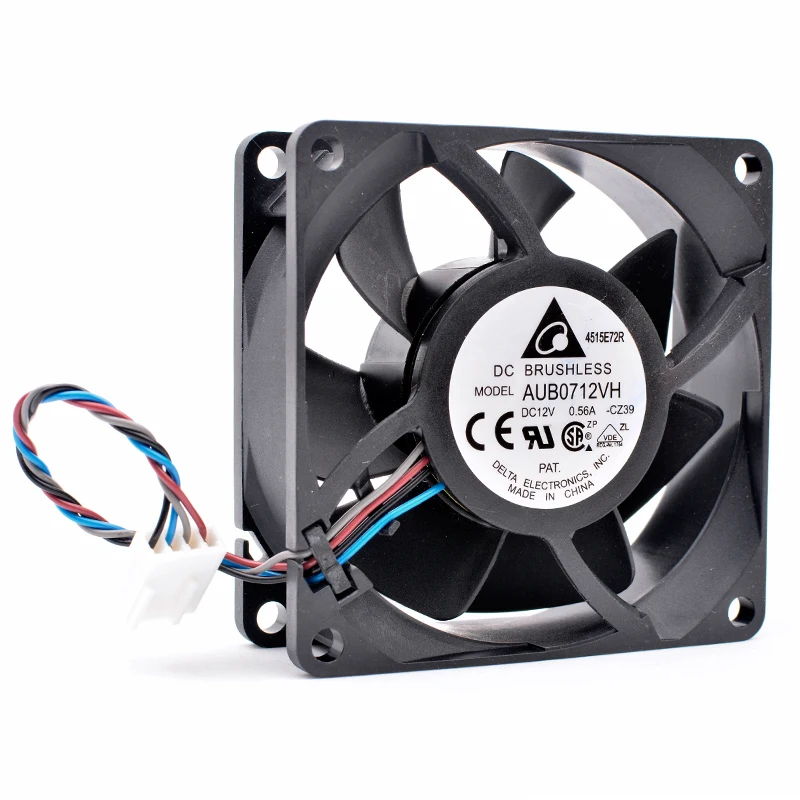   CPU ǳ ð ǳ, AUB0712VH, 70x70x25mm, 70mm ǳ 7cm, DC12V 0.56A, 4  ӵ  PWM, ǰ