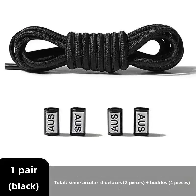 أربطة الحذاء المرنة نصف مستديرة 5 مللي متر سمك لا التعادل البيضاوي أربطة أحذية صغيرة حذاء أبيض أربطة الحذاء الجلدية مرونة عالية