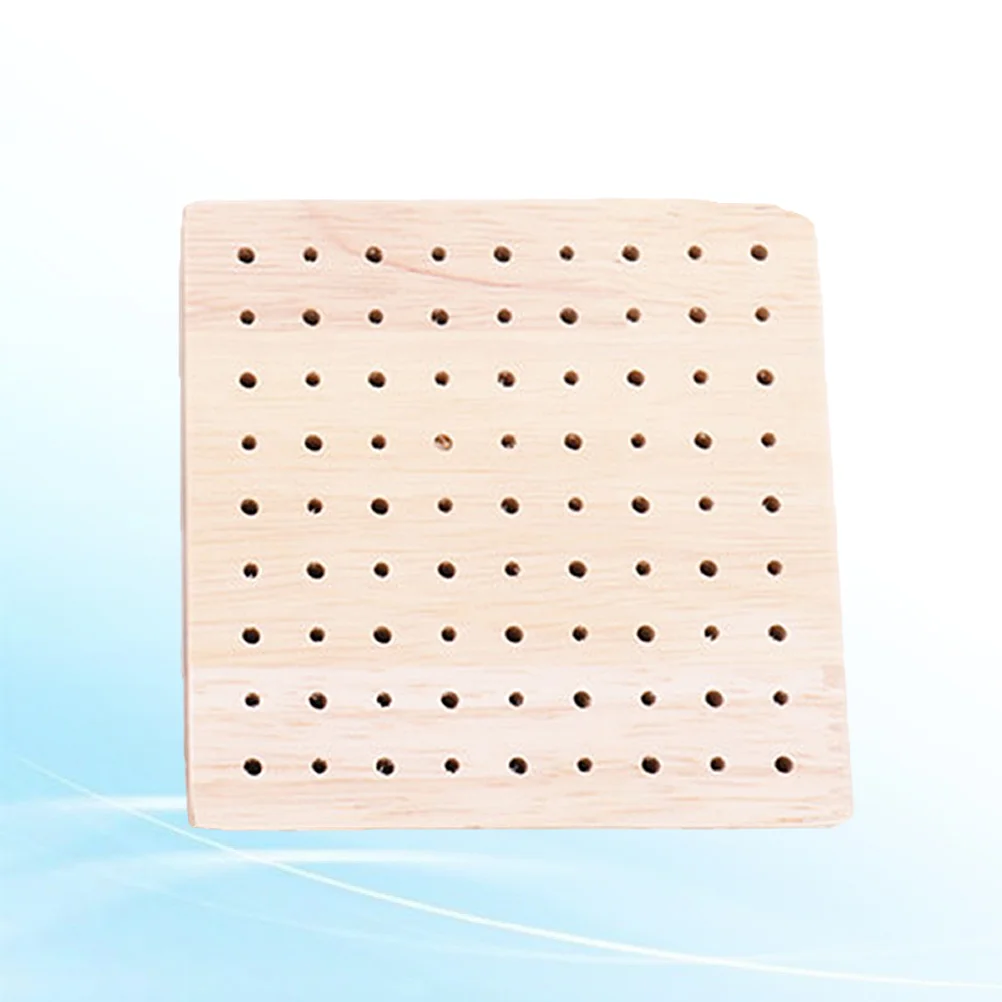 Wooden Material Polymer Clay Holder Clay Figurines Rack Wood Base Peg Board Durable Safe Easy Clean Oven Stable Supplies