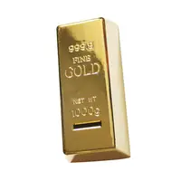 Gold Brick Piggy Bank Coin Container Money Saving Pot Bar Boys Gold-brick Golden Plastic Travel Girls 2