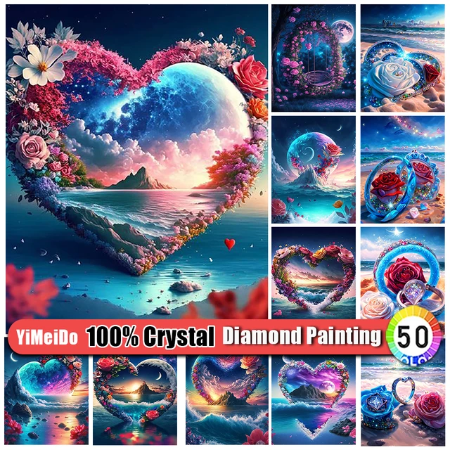 Valentine's Gift 5D DIY Diamond Painting AB Full Drill Beach Lover Heart  Embroidery Cross Stitch Home Decoration Love Gifts - AliExpress