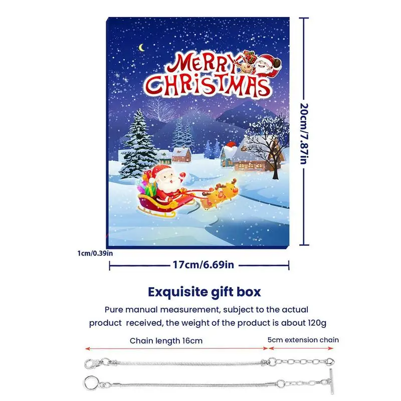 Christmas Charm Bracelet Advent Calendar Christmas Calendar Gift Boxes Themed Wedding Party Favors For Kids Children christmas countdown calendar christmas advent calendar