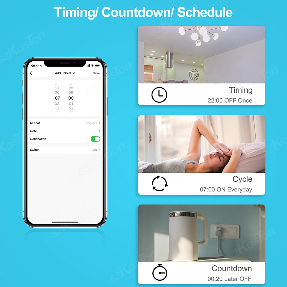 이탈리아 칠레 Tuya 스마트 플러그 WiFi 소켓 16A 전원 모니터 타이밍 기능 스마트 라이프 APP 제어는 Alexa Google 홈과 함께 작동합니다.