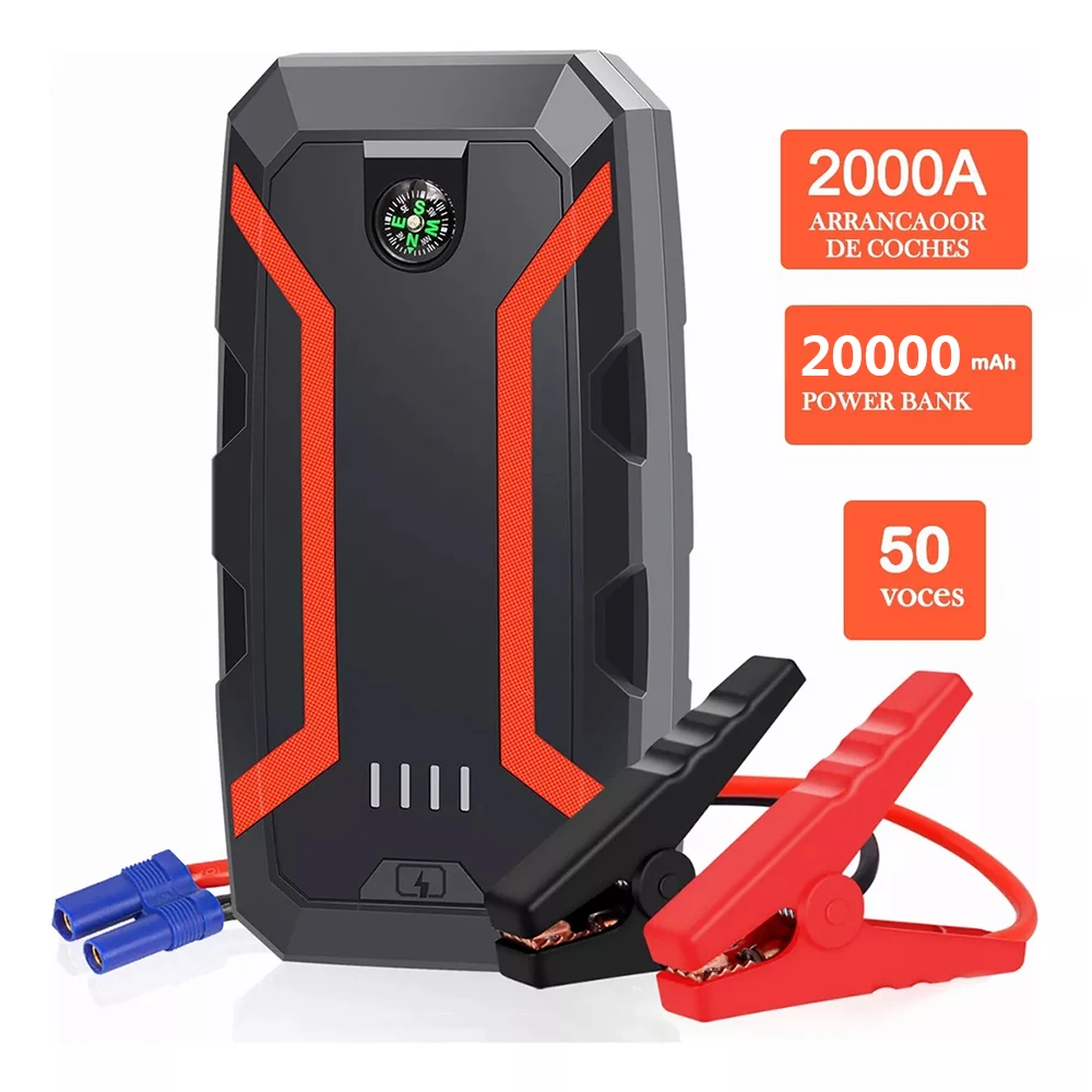 Car Jump Starter 20000mAh 12V Wireless Charging Portable Auto Booster
