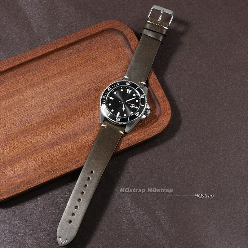 Elegant Genuine Leather Quick Release Watch Band - Unisex Versatile Strap Replacement