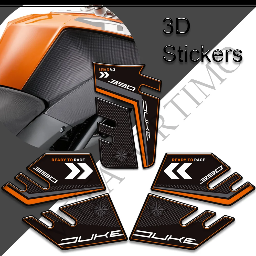 

2011 - 2018 2019 2020 2021 2022 Motorcycle Protection Gas Fuel Oil Kit Knee 3D Stickers Decals Tank Pad Side Grips For DUKE 390