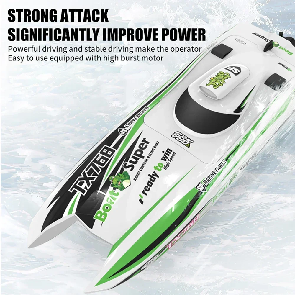 

TX768 High-speed Turbojet Speedboat 30km/h 2.4GHz Brushless 2212 Motor Remote Control Speedboat Adult and Children's Toy