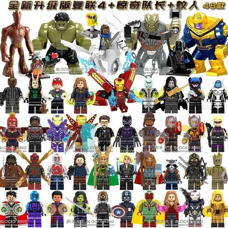 Marvel Avengers Anime Puzzle Compatibile Con Building Blocks Iron Man Spider Man Small Particle Puzzle Toys Boy Regali Di Natale