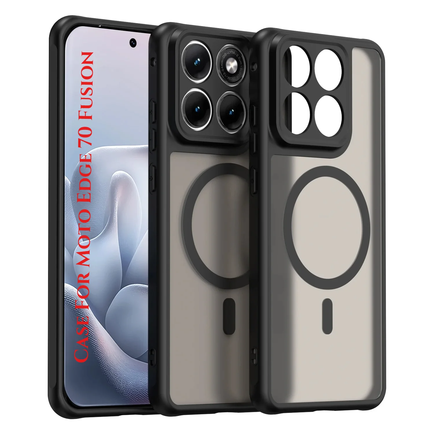Luxury Matte Transparent Magnetic Phone Case Cover