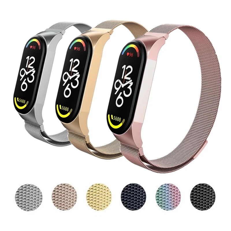 Stainless Steel Strap For Xiaomi Mi Band 7 6 5 4 3 7NFC 6NFC