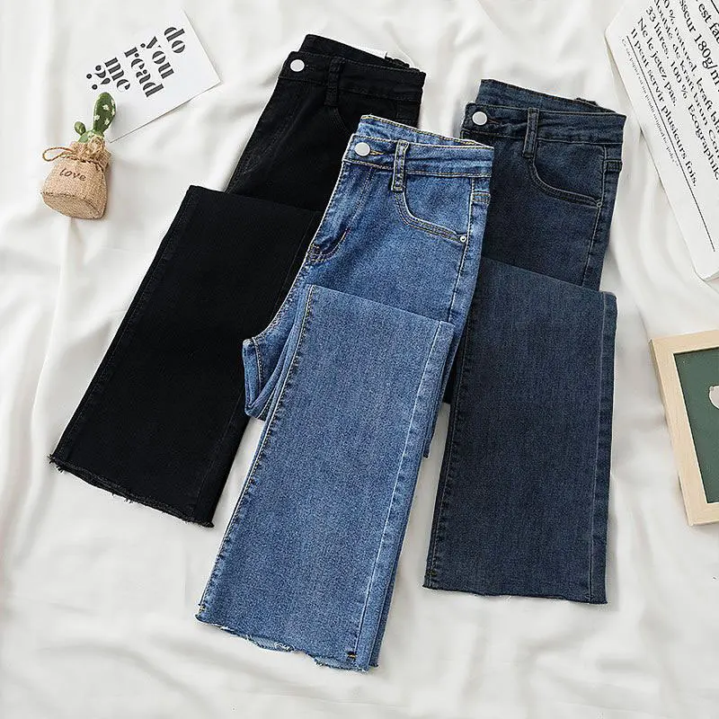 High Waist Straight Jeans Women Spring Vintage Casual Ankle-length Denim Pants Korean Fashion Pantalones Streetwear Baggy Pants