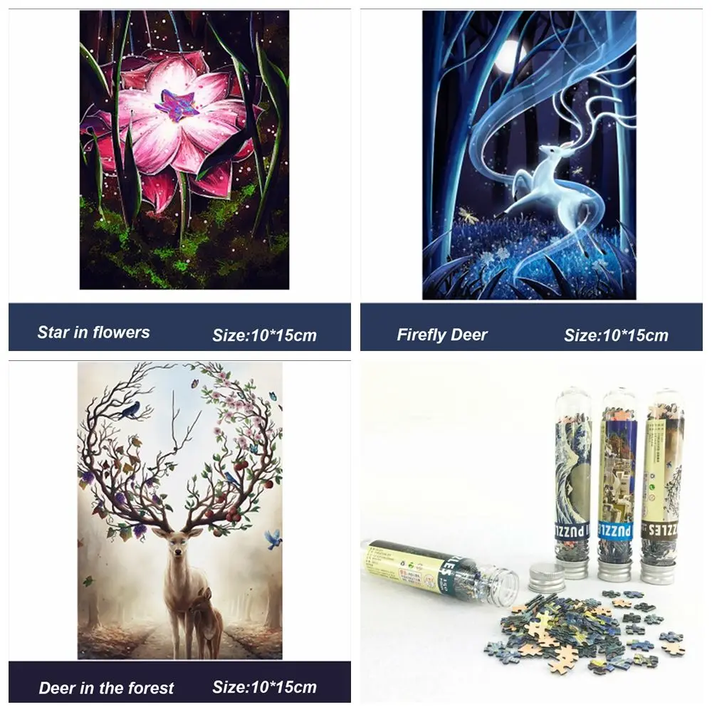 Mini Education Brain Assemble Toy Beautiful Scenery Puzzle Game DIY Jigsaw for Adults Kids Test Tube Jigsaw Puzzle 6