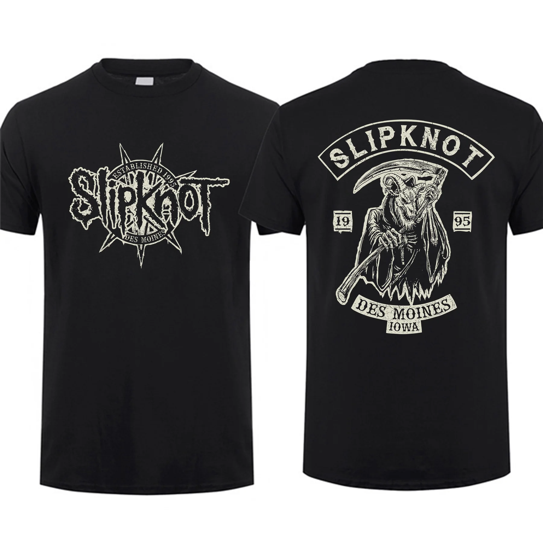 Amazing Tees Men Goat Reaper Black By Slipknots T-Shirt Double-Face Oversize T-Shirt Maschili Graphic Manica Corta S-3Xl