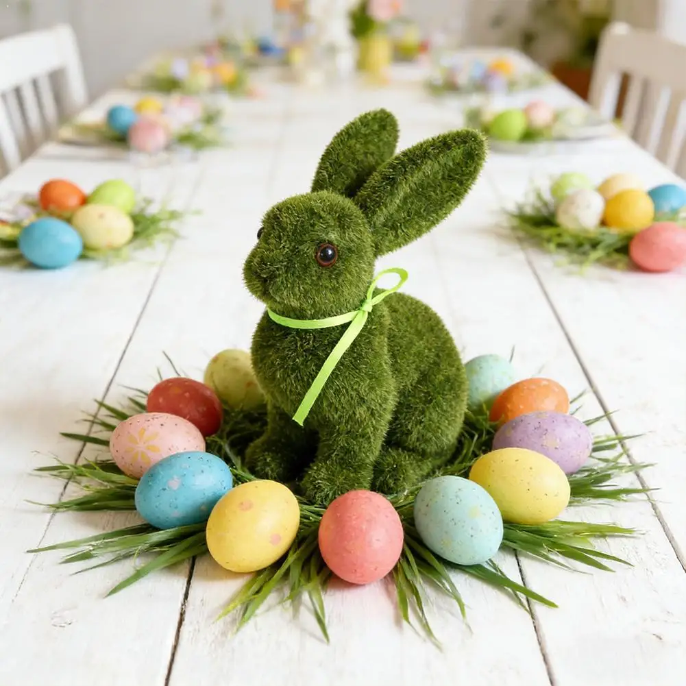 Moss Rabbit Easter Ornament 1