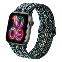 Bohemian Nylon Elastic Watch Band Bracelet - 38 40 41mm (Boho)