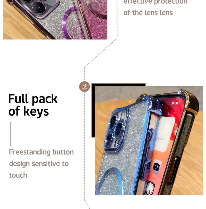 Coque de téléphone à anneau magnétique antichoc pour Realme Note 50 9 Pro Plus 9i 5i 5 C55 C53 C51 C35 C33 C31 C30 C20 C11 C3 Housse à paillettes_voghion.com