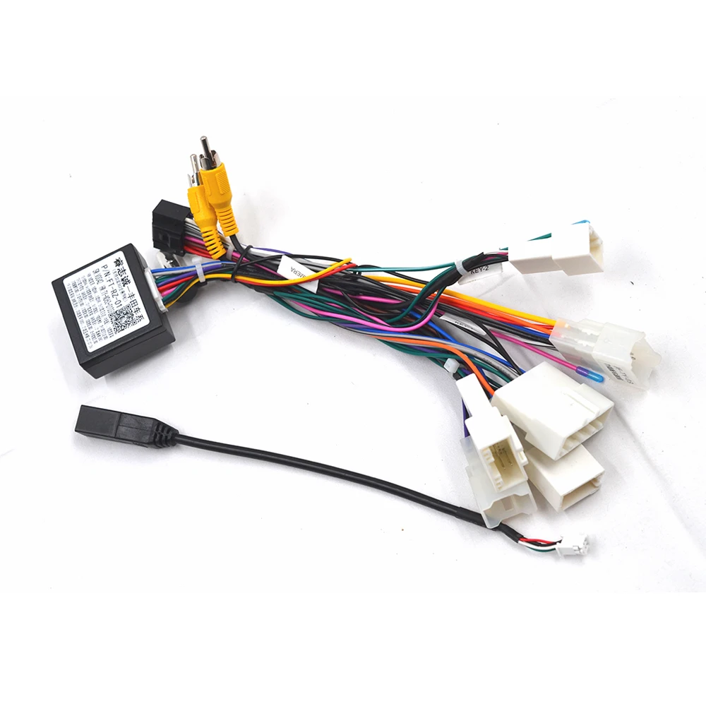 Car Radio Canbus Box Decoder FT-RZ-02 For Toyota TOYOTA Highilander Camry C-HR Fortuner Avanza Rush Wiring Harness Power Cable