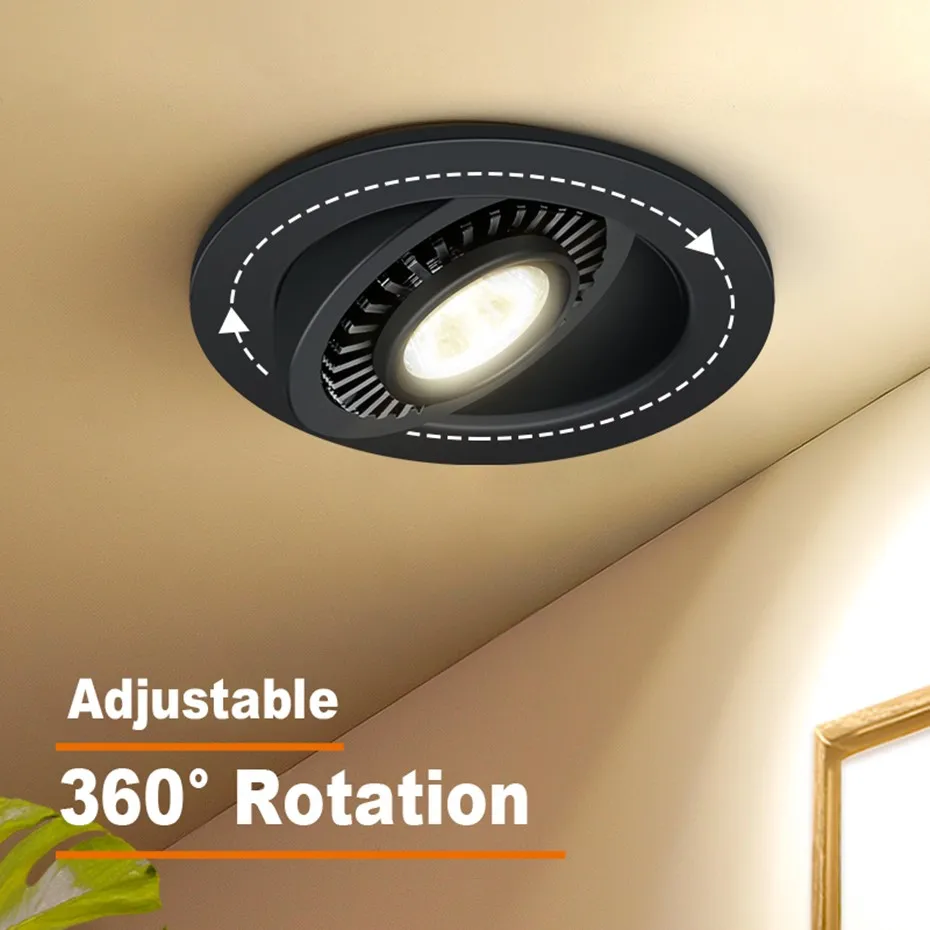 Description Picture 2 of itemDimmable LED Downlight Recessed Ceiling Led Spot Light 5W 7W 12W 220v Down Light 360 Degrees Rotatable Room Indoor Lighting Lamp