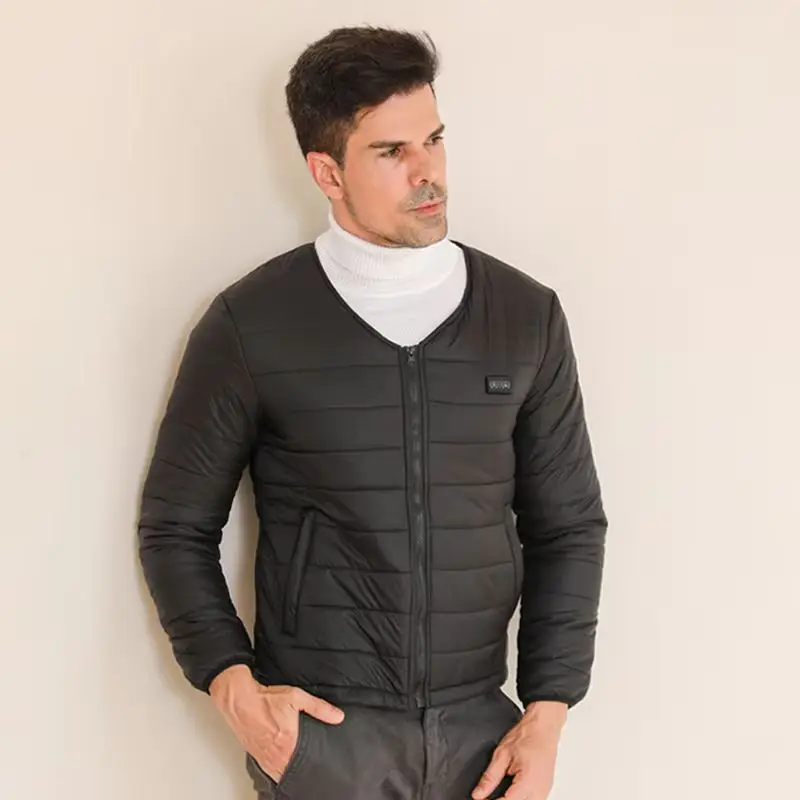 스마트 발열 면 재킷 브이넥 이너웨어 24존 전기 열 절연 의류 오토바이 라이딩 조끼 보온