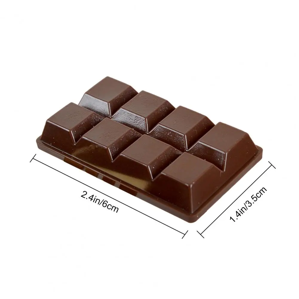 6*3.5cm 8 Grids Simulated Chocolate Model Lifelike Decorations For Parties Weddings Christmas Fake Chocolates Stick Ornaments