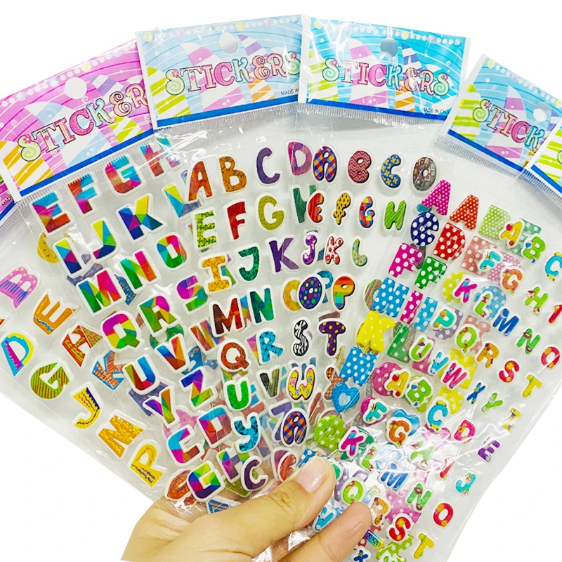 24 Sheets(400+) Fish 3D Puffy Stickers for Toddlers Kids, Bulk